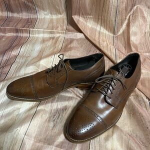 J & M 1850 brown leather men’s dress shoes